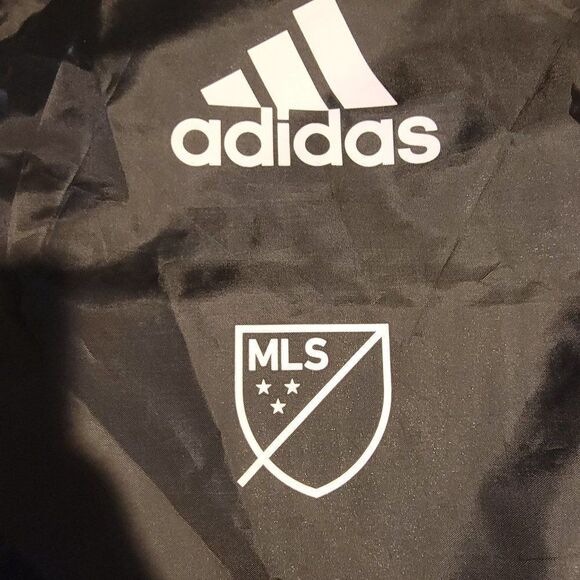 Adidas Black White School College Drawstring Sackpack Sling Backpack 14" X 18" - Picture 3 of 7